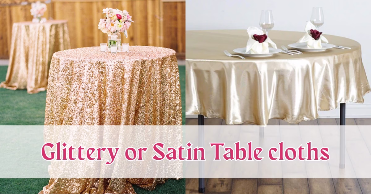 Glittery or Satin Tablecloths